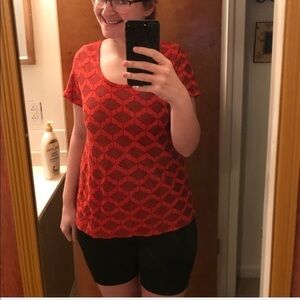 Lularoe Red Blouse Size Small Perfect Condition